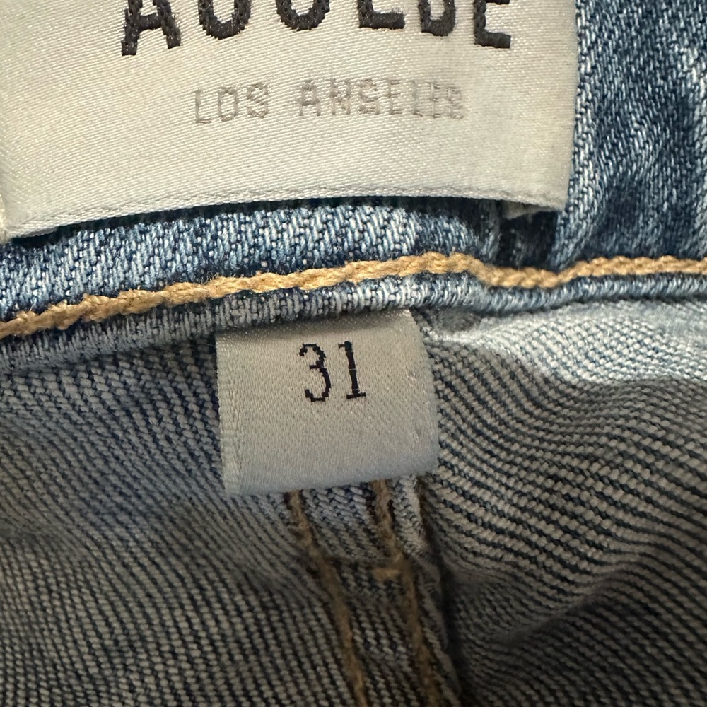 Agolde Button fly stretch medium Blue Straight Leg Jeans Like New ….EUC - Picture 4 of 6